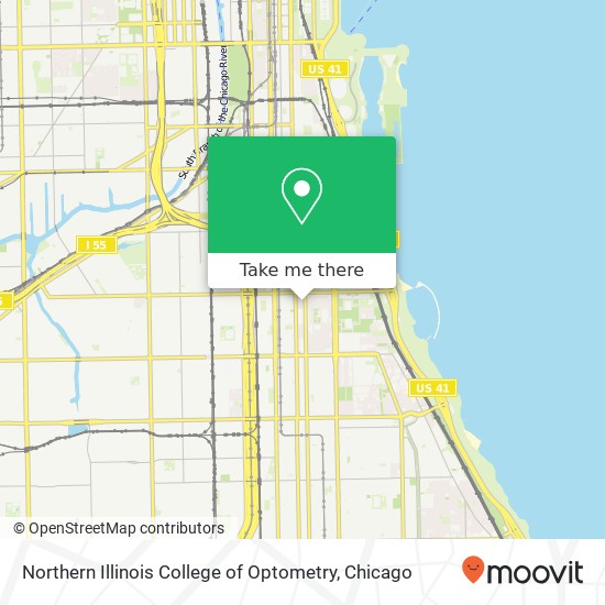 Mapa de Northern Illinois College of Optometry