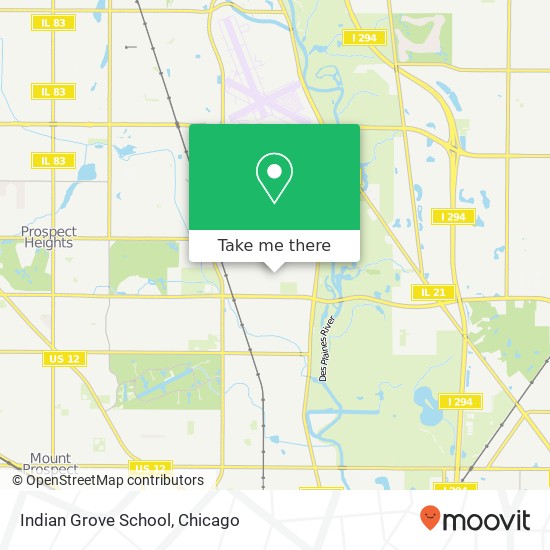 Indian Grove School map