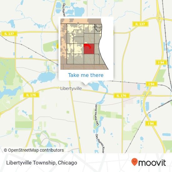 Mapa de Libertyville Township