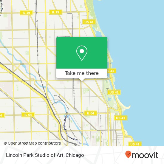 Mapa de Lincoln Park Studio of Art