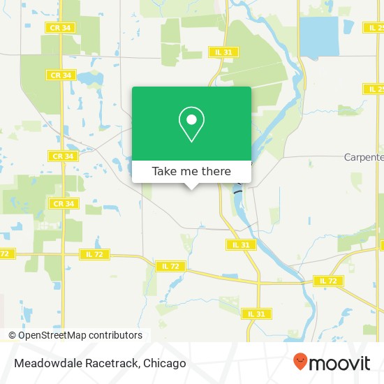 Meadowdale Racetrack map