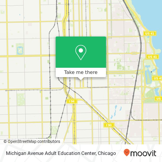 Mapa de Michigan Avenue Adult Education Center