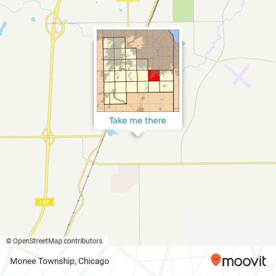 Monee Township map