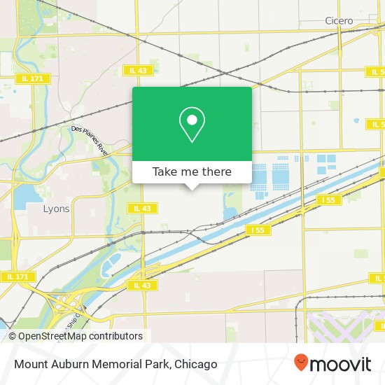 Mount Auburn Memorial Park map