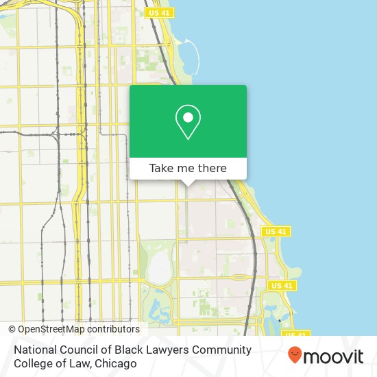 National Council of Black Lawyers Community College of Law map