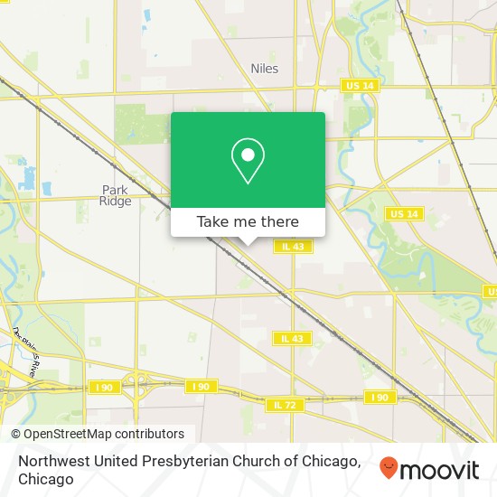 Northwest United Presbyterian Church of Chicago map