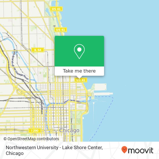 Mapa de Northwestern University - Lake Shore Center