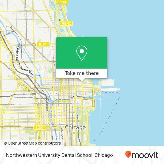 Northwestern University Dental School map