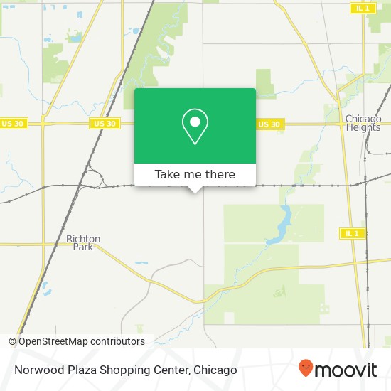 Mapa de Norwood Plaza Shopping Center