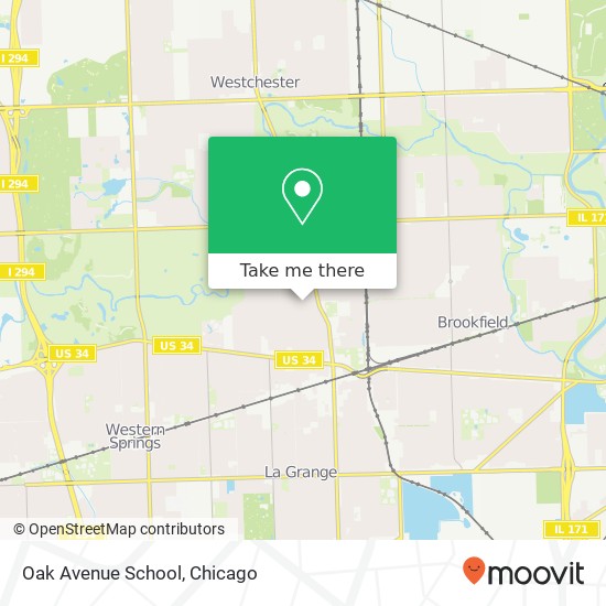 Mapa de Oak Avenue School
