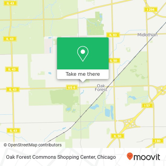 Mapa de Oak Forest Commons Shopping Center