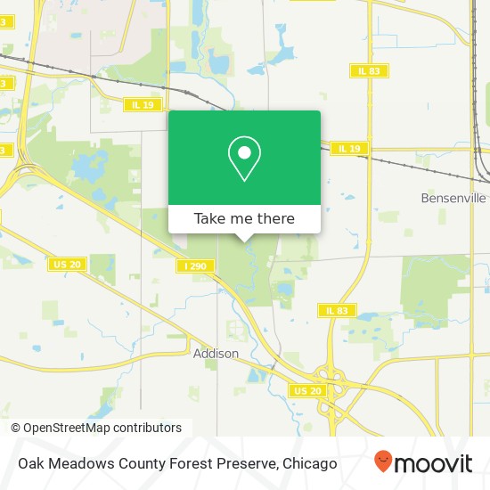 Oak Meadows County Forest Preserve map