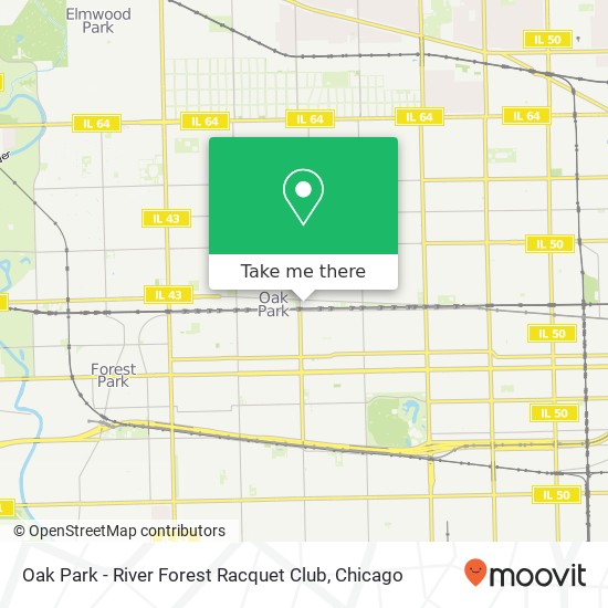 Mapa de Oak Park - River Forest Racquet Club