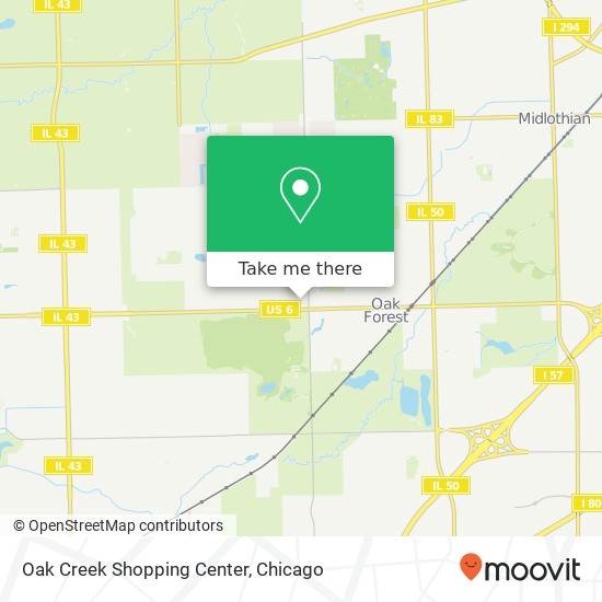 Mapa de Oak Creek Shopping Center