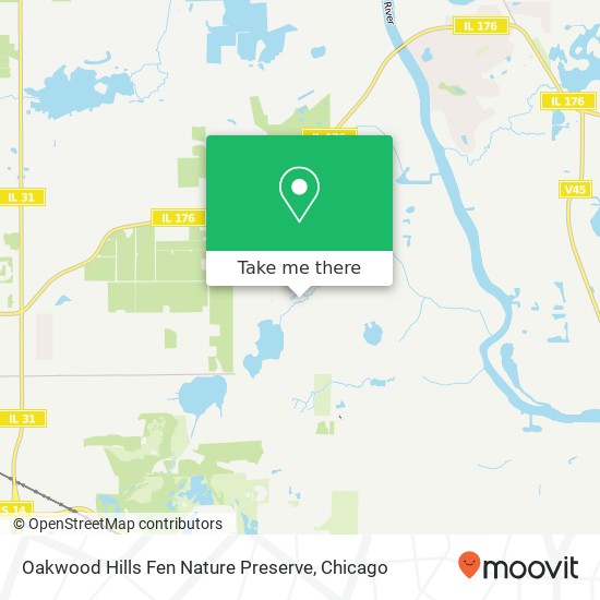 Oakwood Hills Fen Nature Preserve map