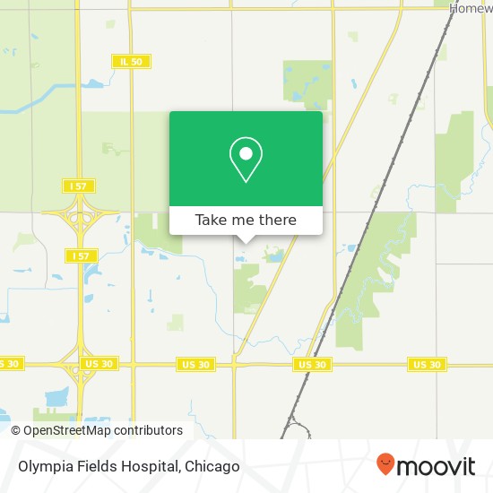 Olympia Fields Hospital map