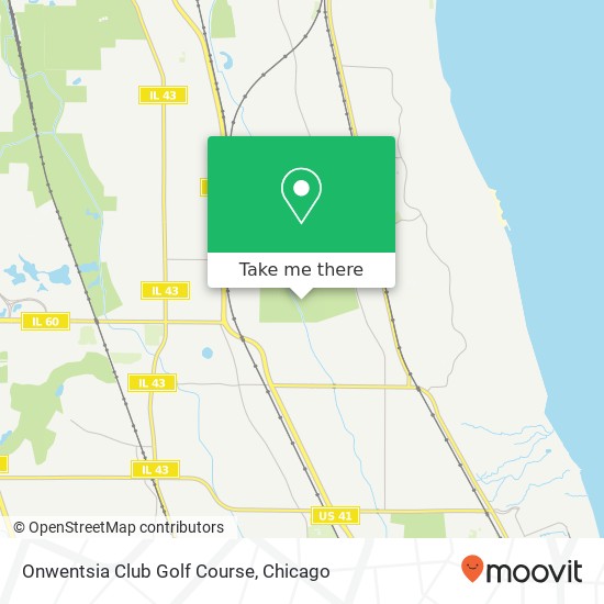 Onwentsia Club Golf Course map