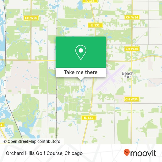 Orchard Hills Golf Course map