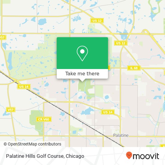 Palatine Hills Golf Course map