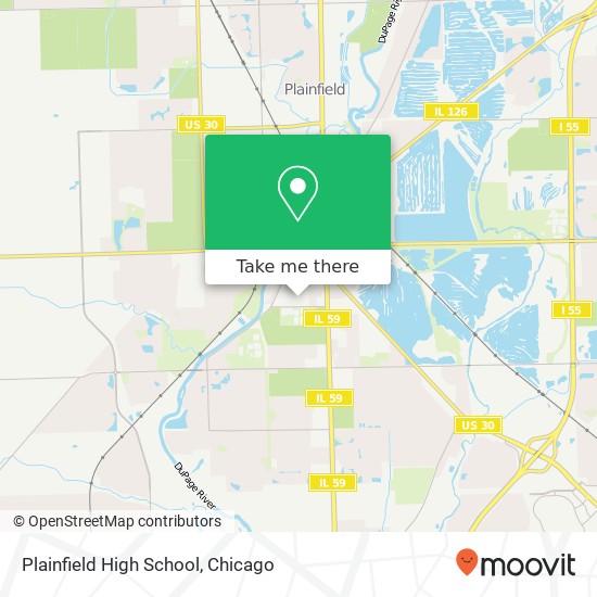 Mapa de Plainfield High School