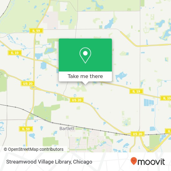 Streamwood Village Library map