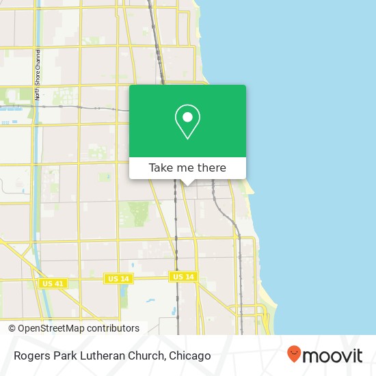 Rogers Park Lutheran Church map