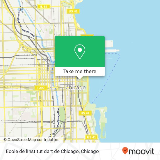 Mapa de École de lInstitut dart de Chicago