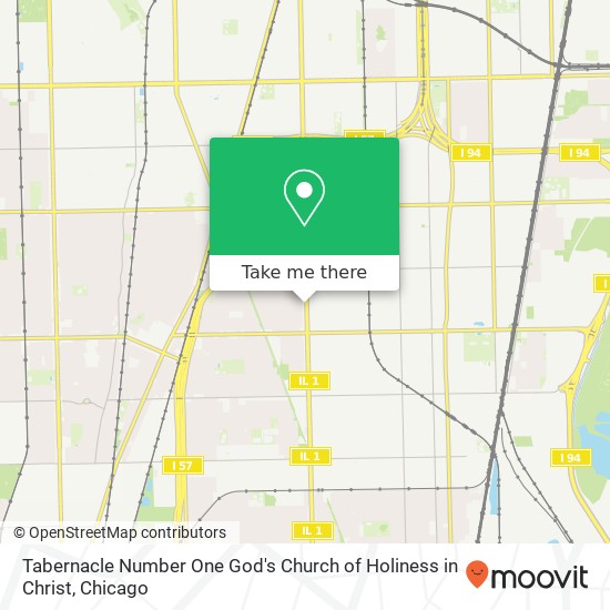 Tabernacle Number One God's Church of Holiness in Christ map