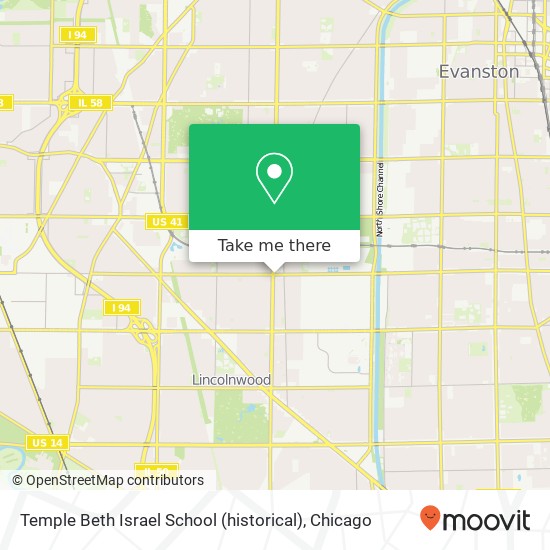 Temple Beth Israel School (historical) map