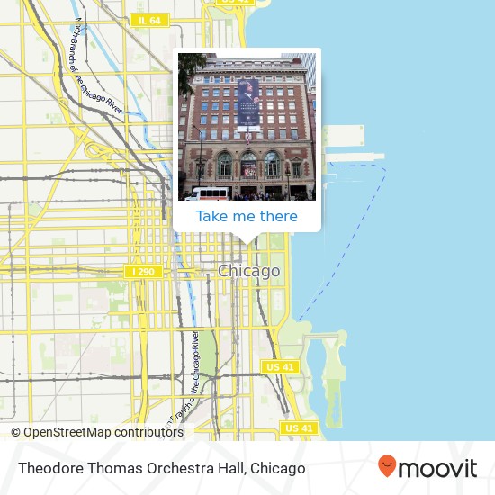 Theodore Thomas Orchestra Hall map