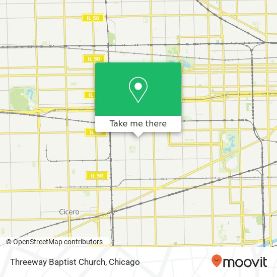 Threeway Baptist Church map