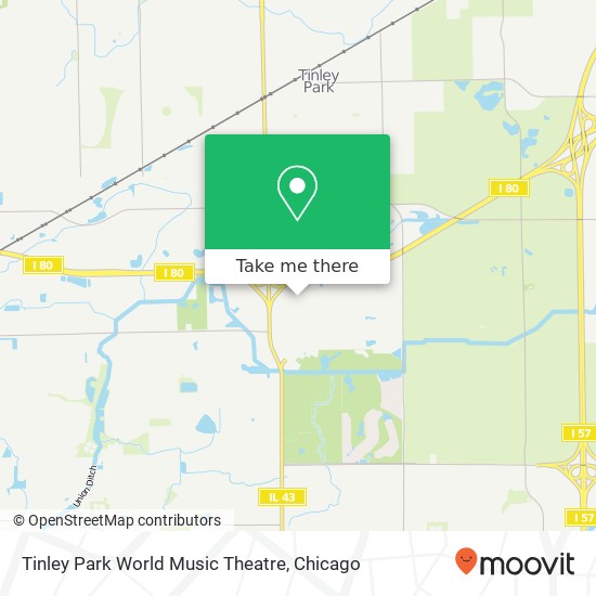 Mapa de Tinley Park World Music Theatre