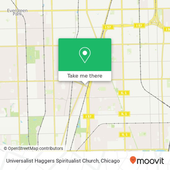 Mapa de Universalist Haggers Spiritualist Church