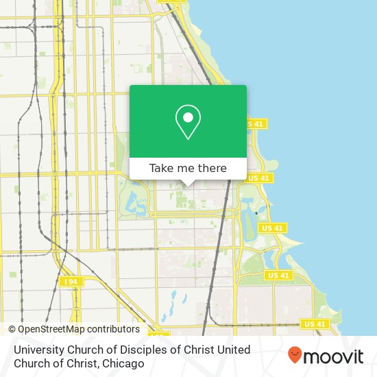 Mapa de University Church of Disciples of Christ United Church of Christ