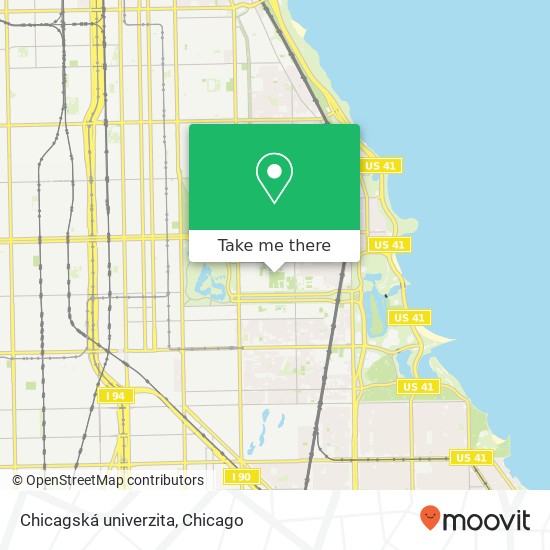 Mapa de Chicagská univerzita