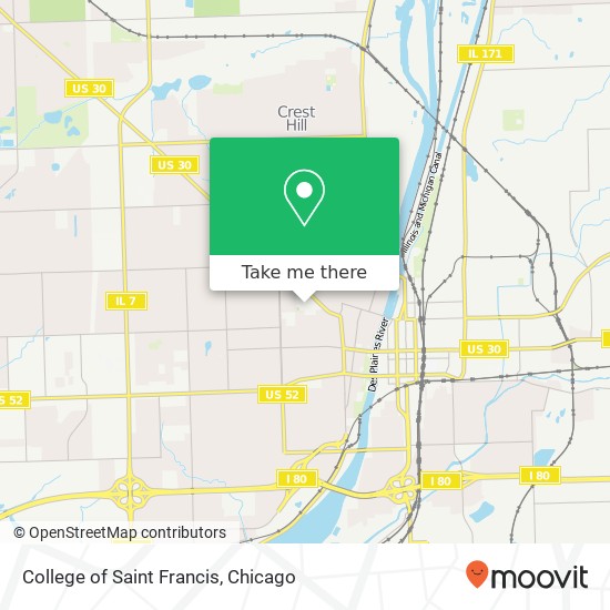 College of Saint Francis map