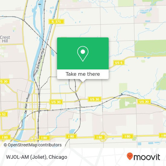 Mapa de WJOL-AM (Joliet)