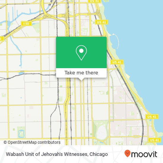 Wabash Unit of Jehovah's Witnesses map