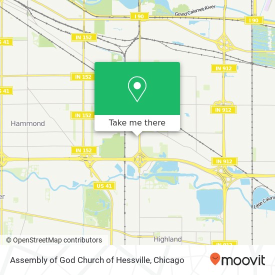 Assembly of God Church of Hessville map