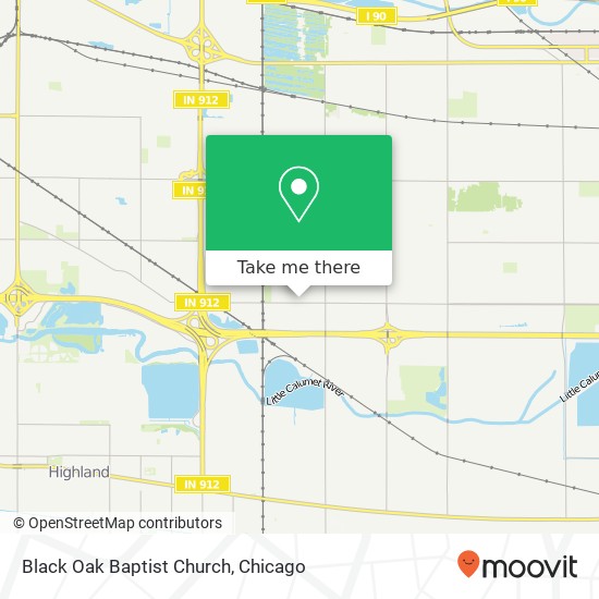 Black Oak Baptist Church map