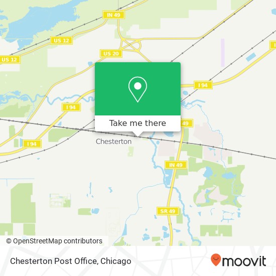 Chesterton Post Office map