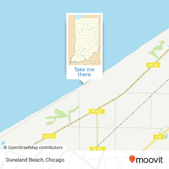 Duneland Beach map