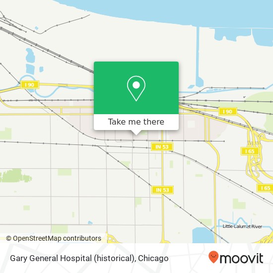 Gary General Hospital (historical) map