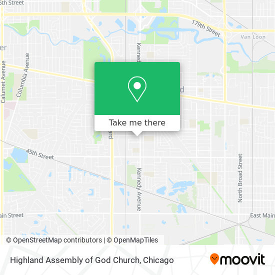 Mapa de Highland Assembly of God Church