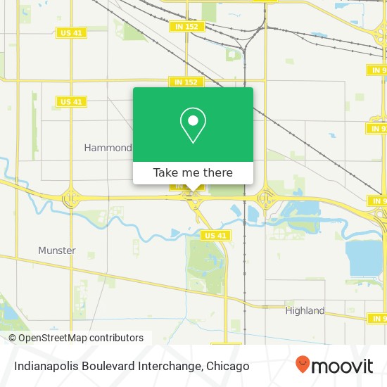 Indianapolis Boulevard Interchange map