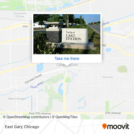 East Gary map