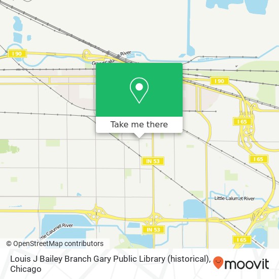 Louis J Bailey Branch Gary Public Library (historical) map