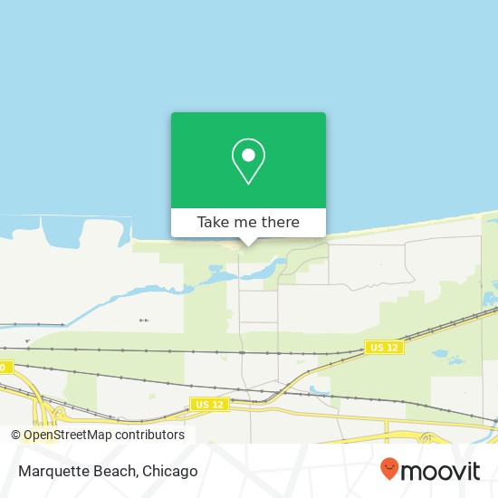 Marquette Beach map