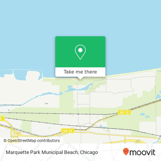 Marquette Park Municipal Beach map