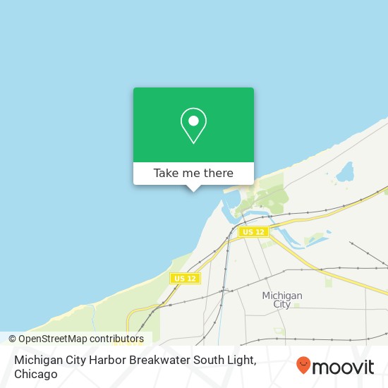 Mapa de Michigan City Harbor Breakwater South Light